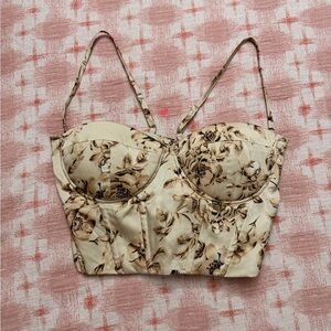 SHEIN Cream and Pink Textured Blouse